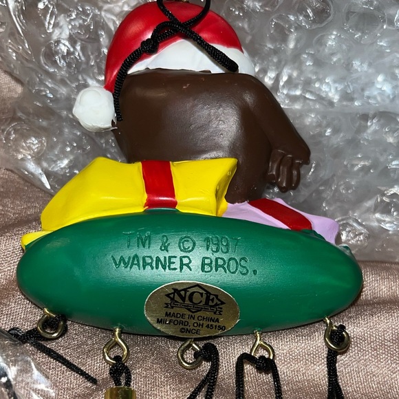 NWT Christmas Looney Tunes Bah Humbug Taz Mini Chime - Picture 3 of 5